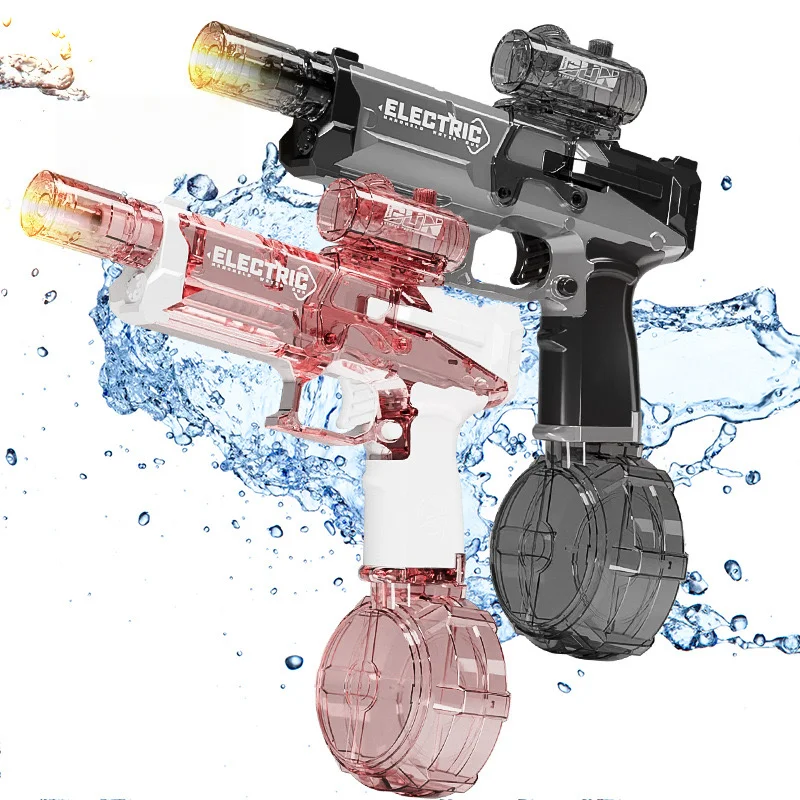 The Fire Blaze Electric Water Gun delivers powerful automatic water spraying with a 500ML high-capacity tank for extende
