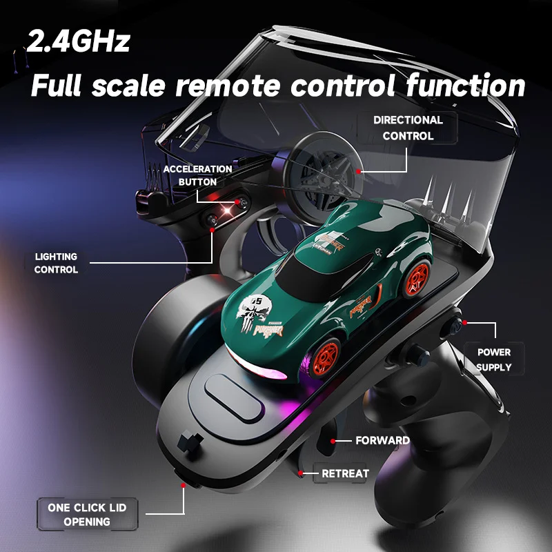 1:64 Pro Mini Drift RC Car - Christmas Gift Micro Drift Racer, Proportional Control, Collectible Toy - KT198146 view 4