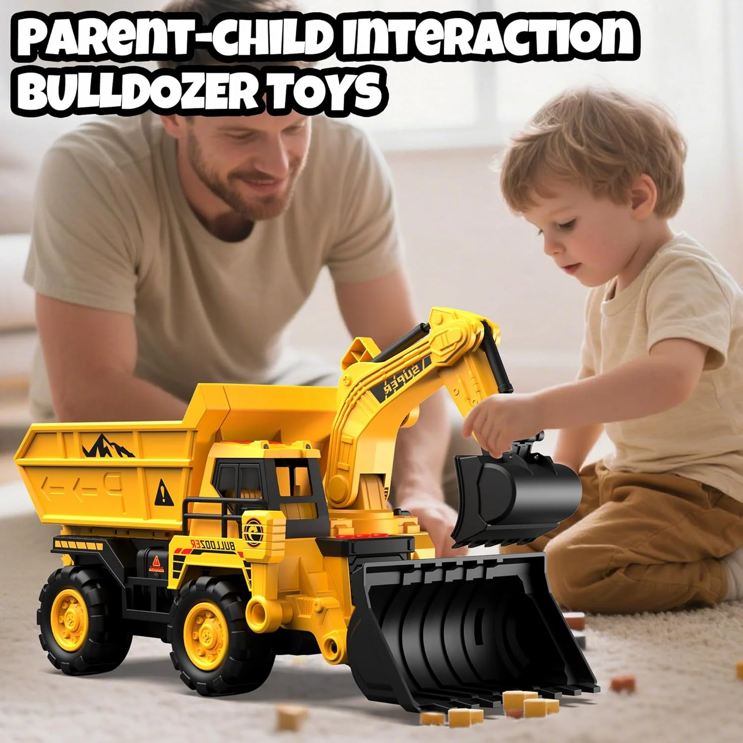 Alloy Engineering Vehicle Playset - 6 Die-Cast Cars with Ejection Launcher & Storage Case, STEM Toy - KT198576 view 5