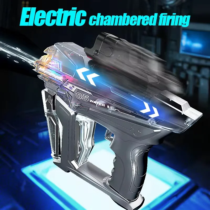 Linkage Transparent Electric Water Gun - LED Glow Automatic Water Blaster, 10M Range, Summer Pool Toy - KT203215 view 3
