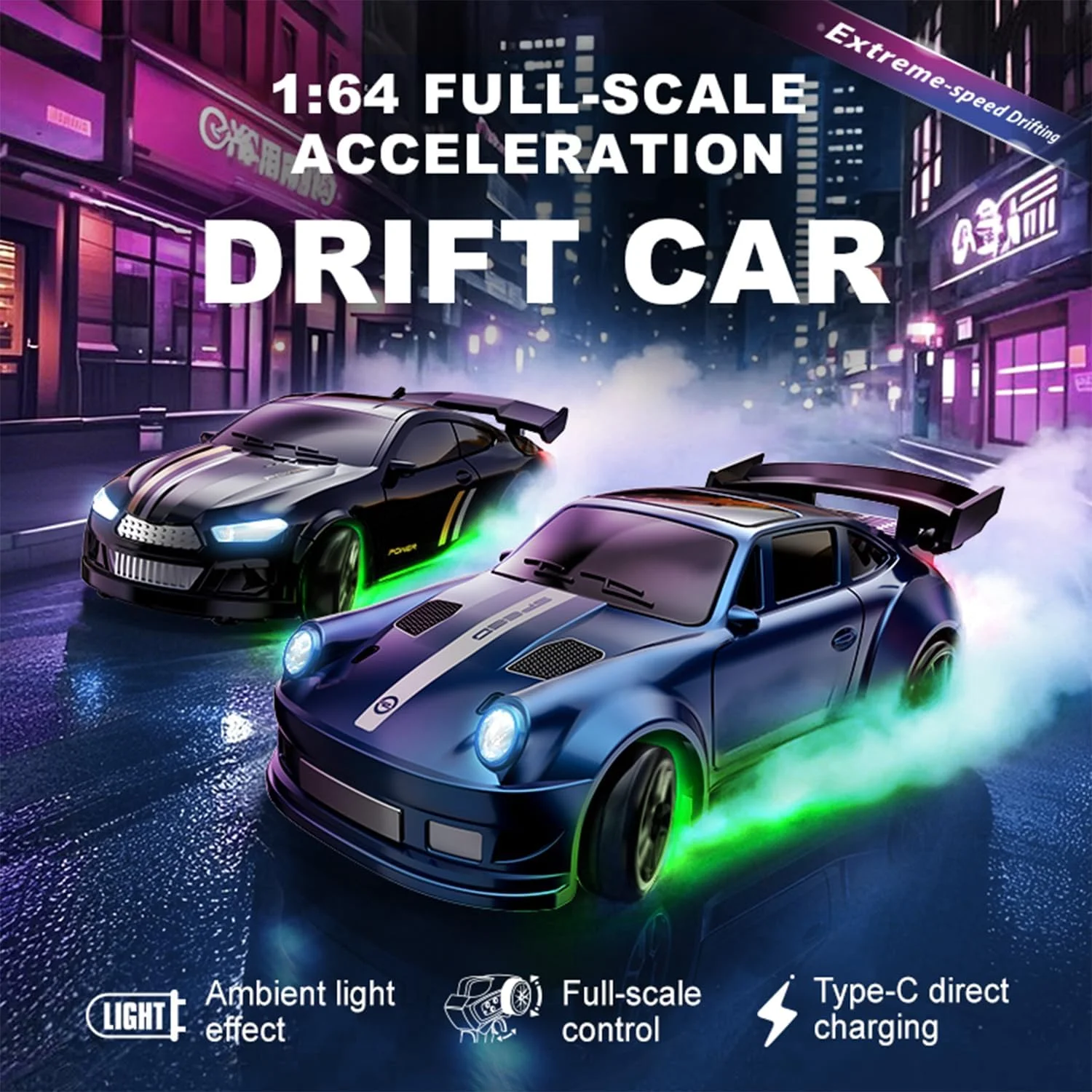 The 1:64 Pro Desktop Drift Racing Car delivers precision drift performance in a compact, collectible scale. Manufactured