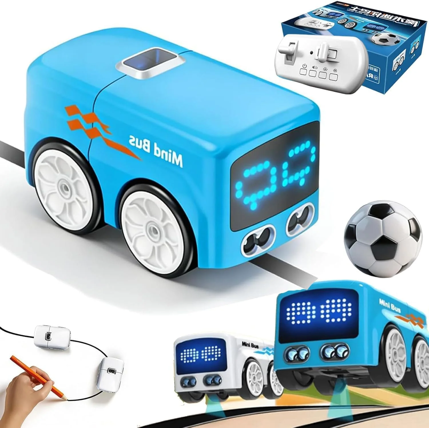 The Magic Mini Bus (Intelligent RC Toy) is an interactive vehicle that transforms from a closed bus to an open play set 