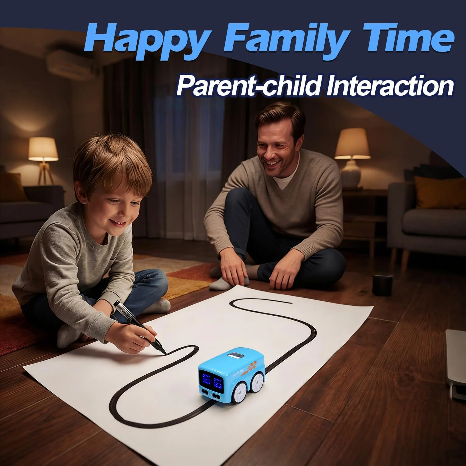 Magic Mini Bus Intelligent RC Toy - Transforming Bus with 5 Play Modes, Music, USB-C Rechargeable - KT211476 view 7