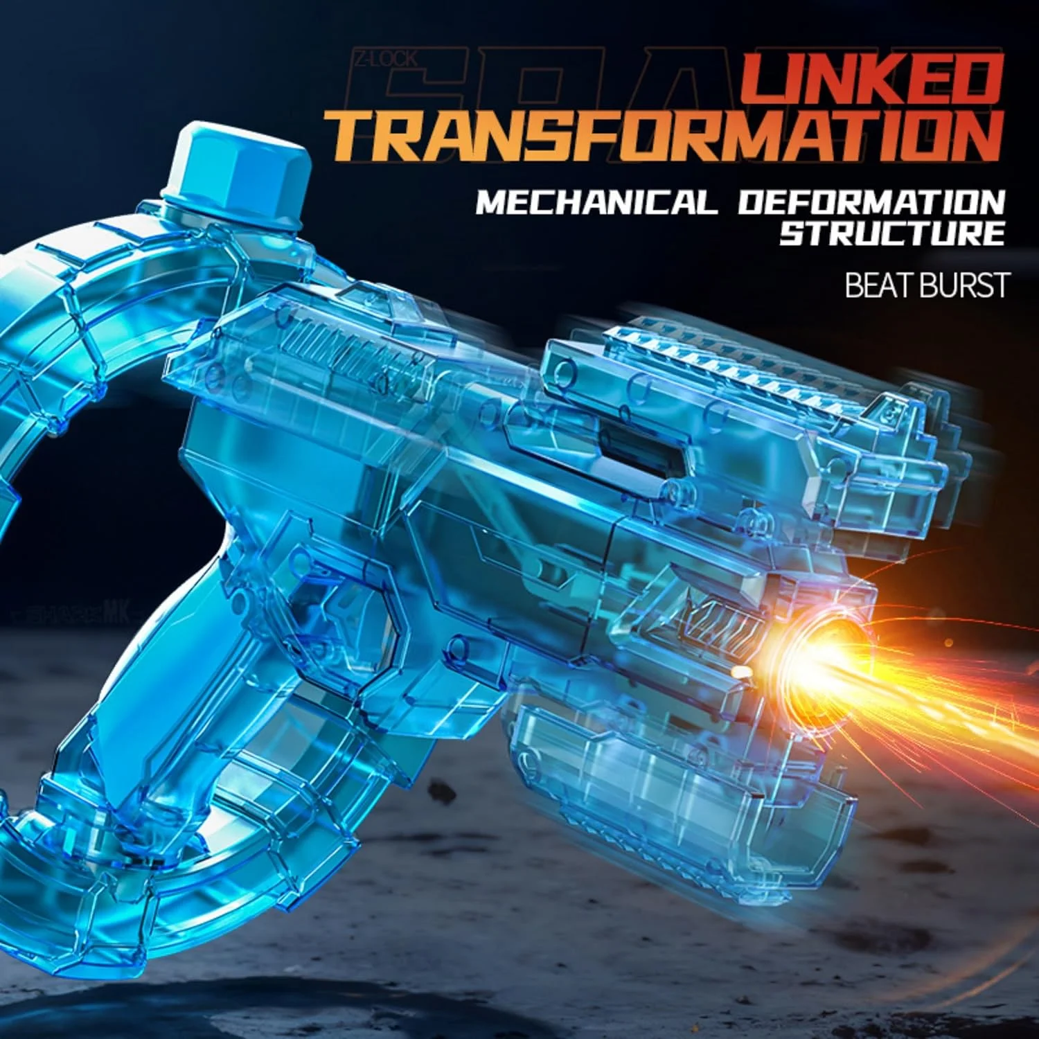 Space Ring Spitfire Automatic Water Gun (Green) - Circular Magazine Electric Blaster, 2.5L Tank, LED Summer Toy - KT211535 view 5
