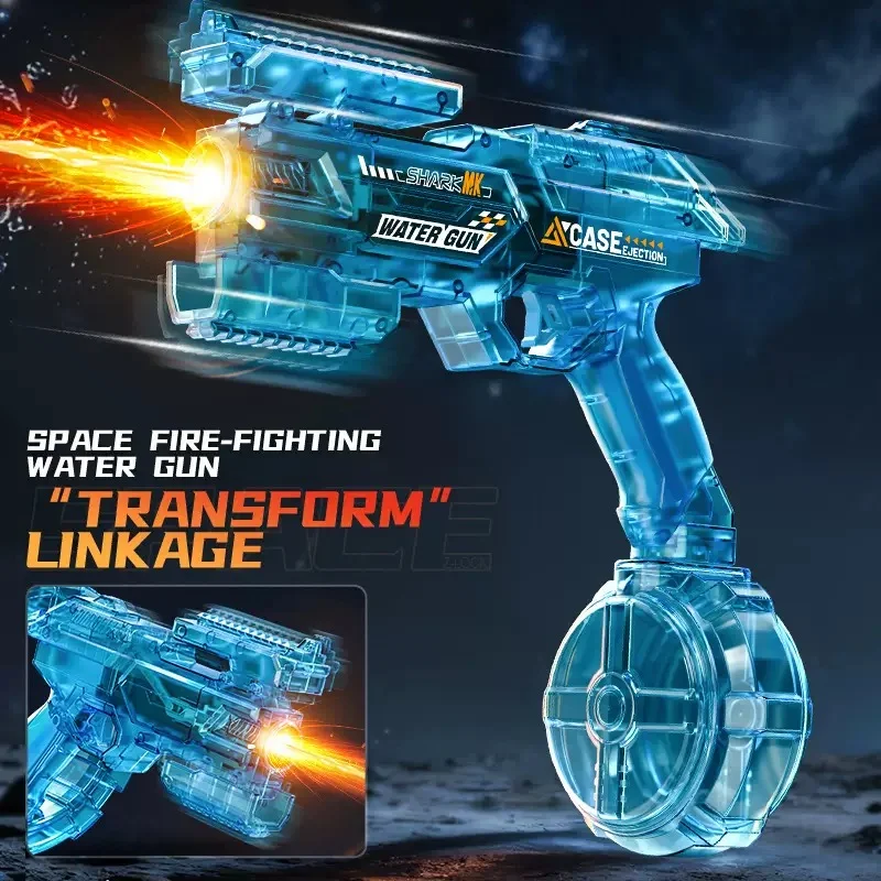 Space Spitfire Automatic Water Gun - Drum Fed Electric Blaster, Futuristic Summer Water Toy - KT211540 view 4