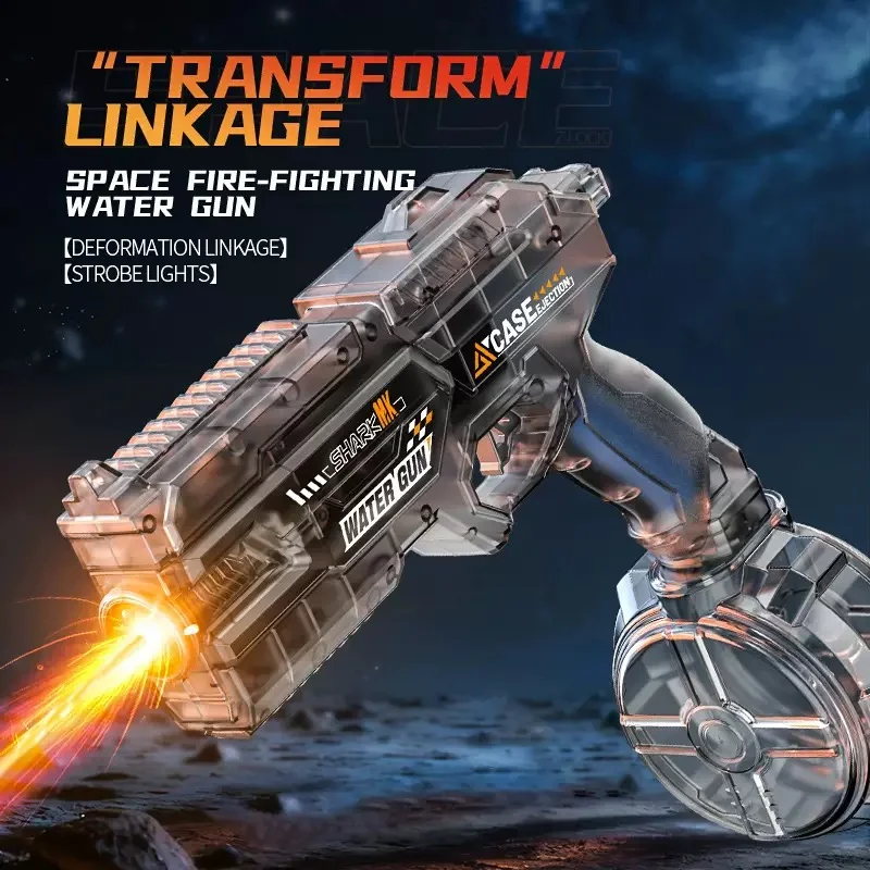 The Space Spitfire Automatic Water Gun combines a futuristic design with a drum magazine feeding system for uninterrupte