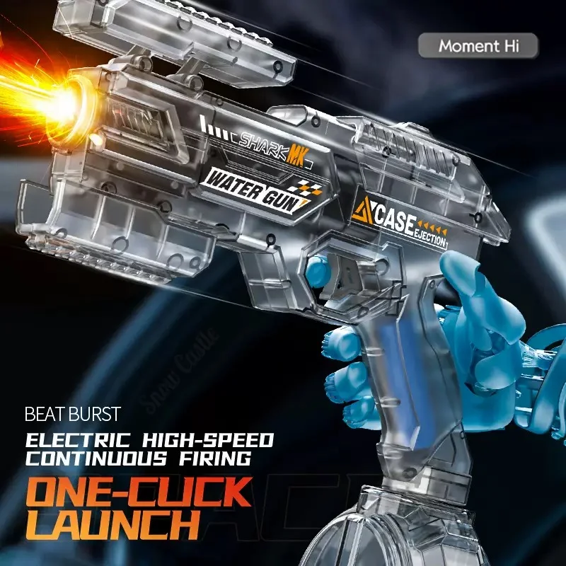 Space Spitfire Automatic Water Gun - Drum Fed Electric Blaster, Futuristic Summer Water Toy - KT211540 view 5