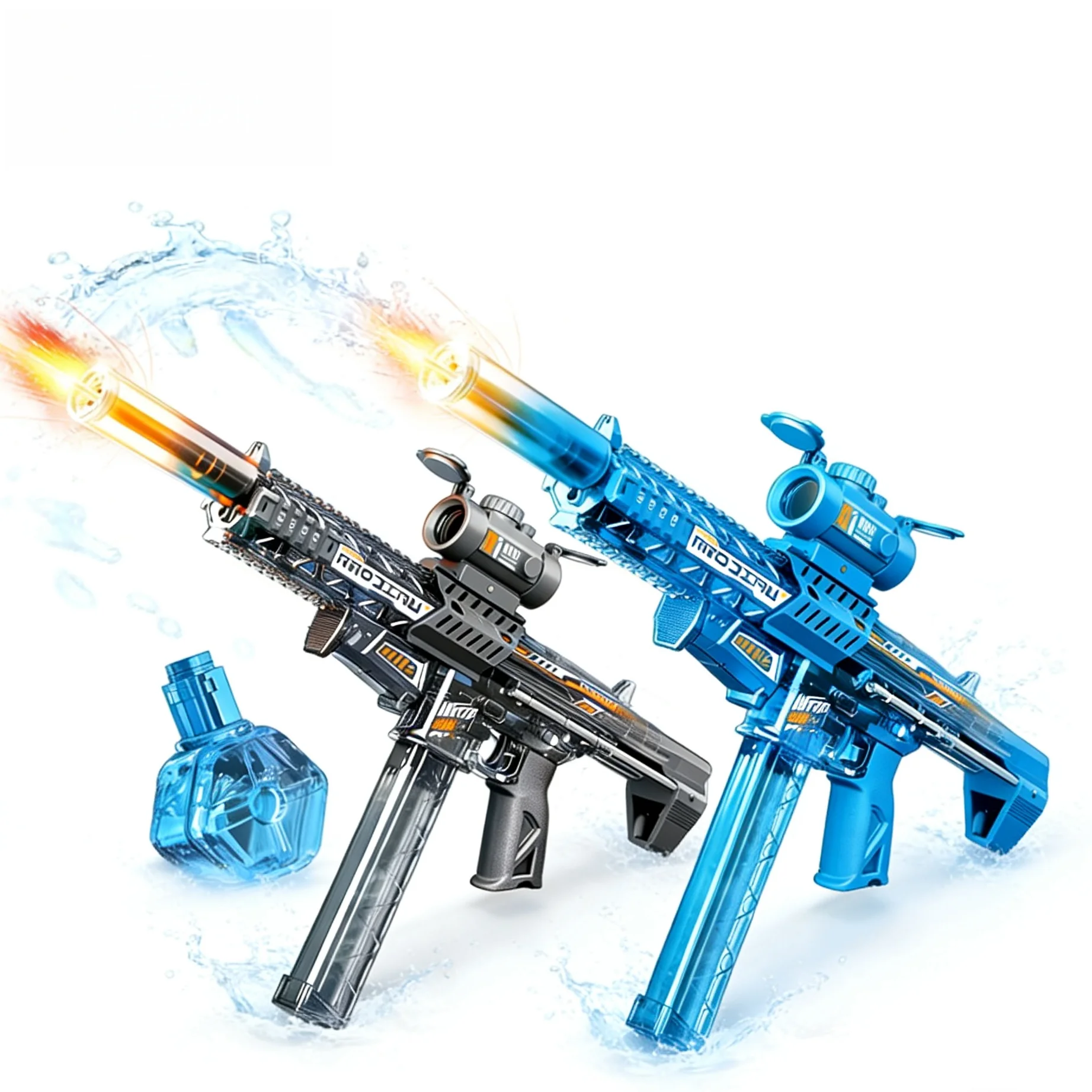 The MK9 Spitfire Edition High-Capacity Water Gun is a premium large-format electric water blaster with LED lighting and 
