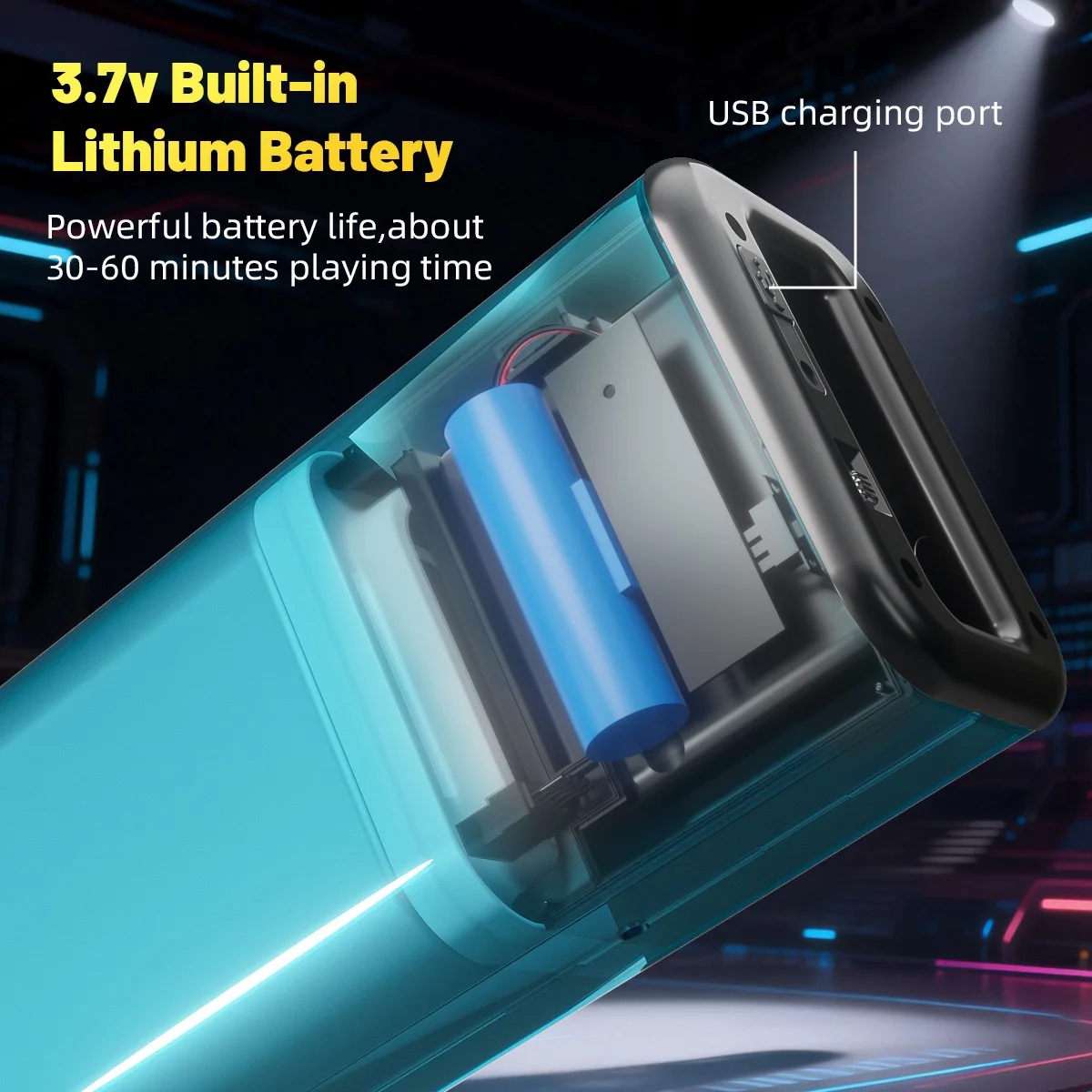 Prism LED Automatic Water Gun - 1200mAh Rechargeable Electric Blaster, Multi-Color Glow, 32FT Range - KT211784 view 4