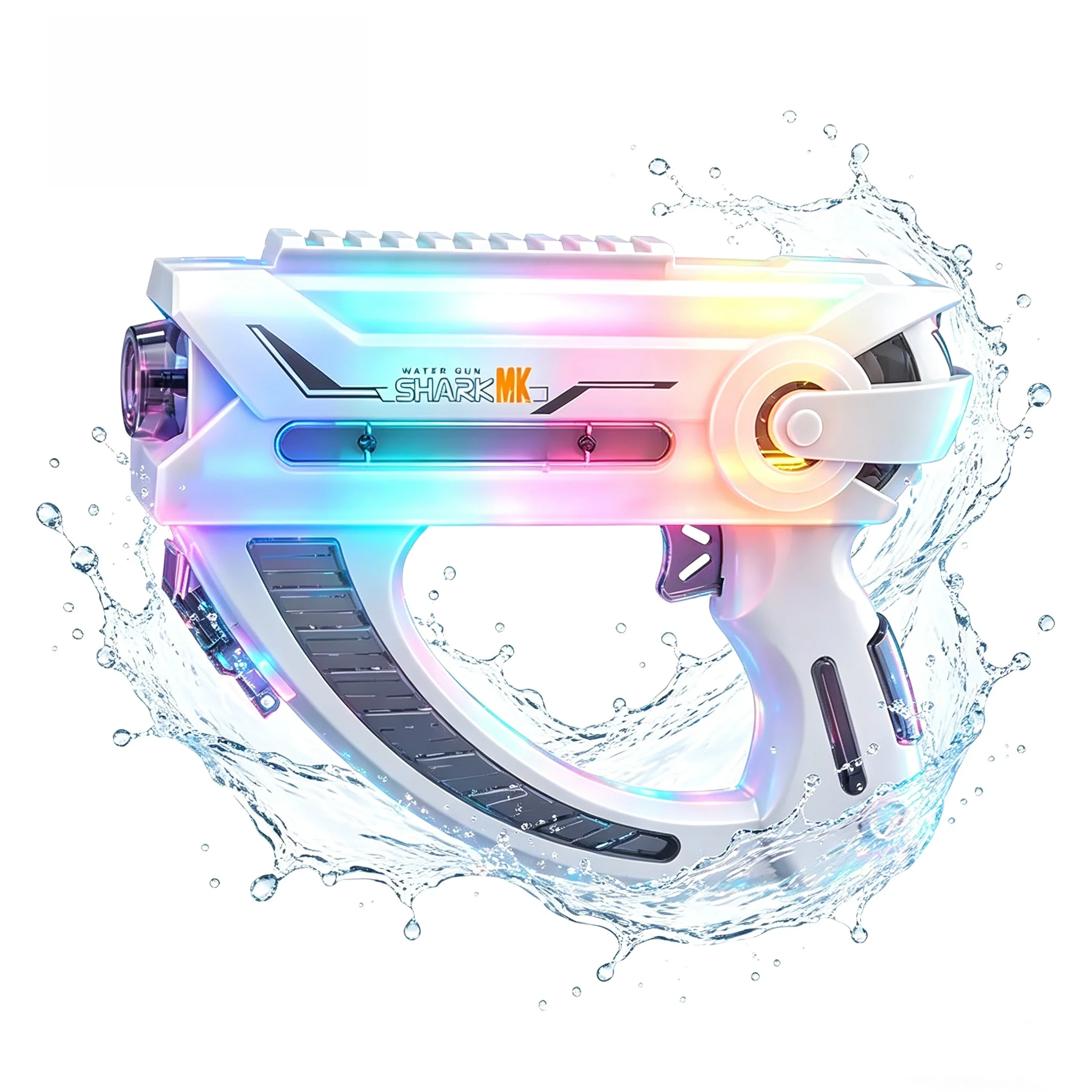 Beach & Pool Colorful Electric Water Gun - Space Glow Blaster with LED Effects, One-Button Firing Summer Toy - KT213024 view 2