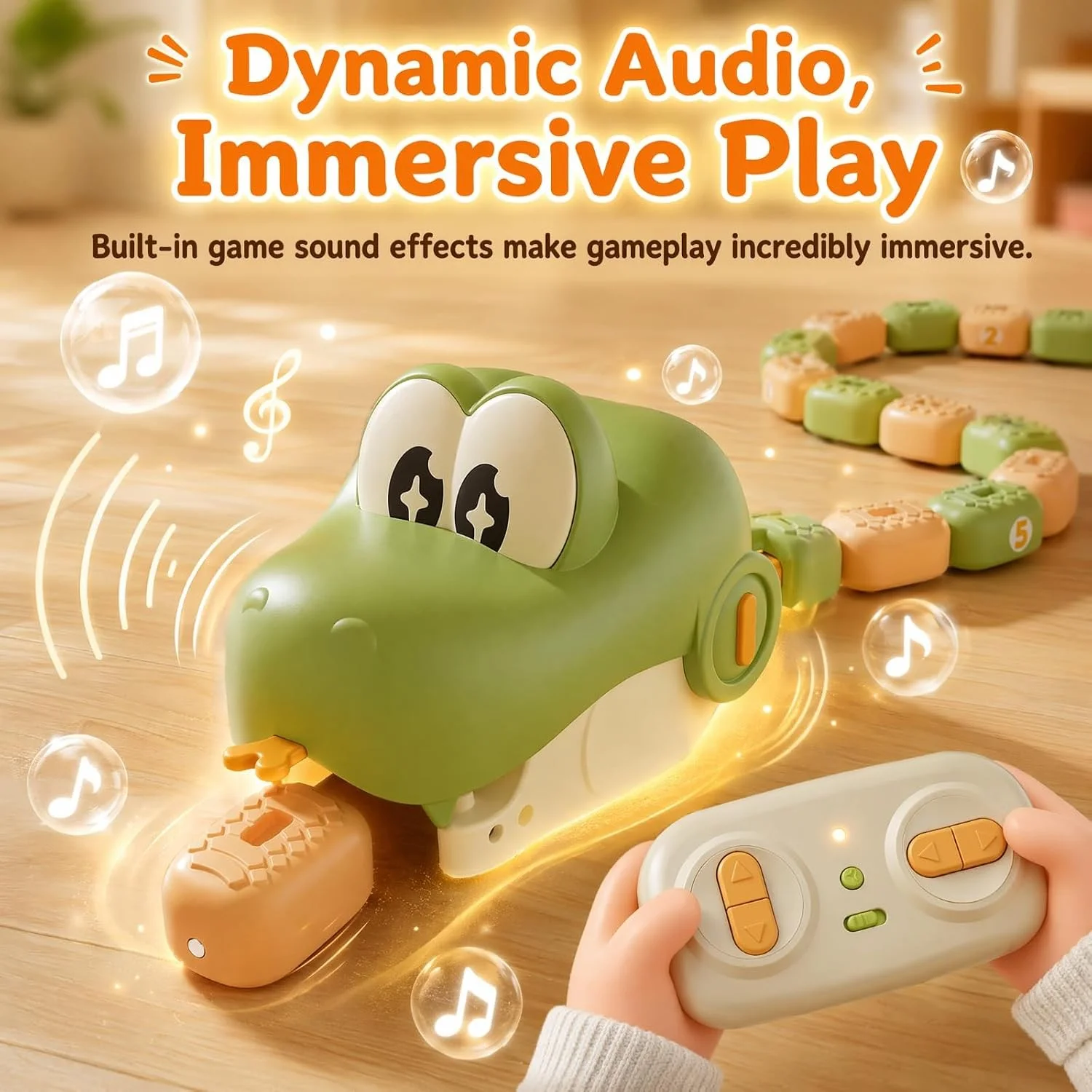 Remote Control Greedy Snake Toy - RC Snake with 14500/500mAh Lithium Battery, Flexible Body, Novelty Gift for Kids - KT216104 view 5