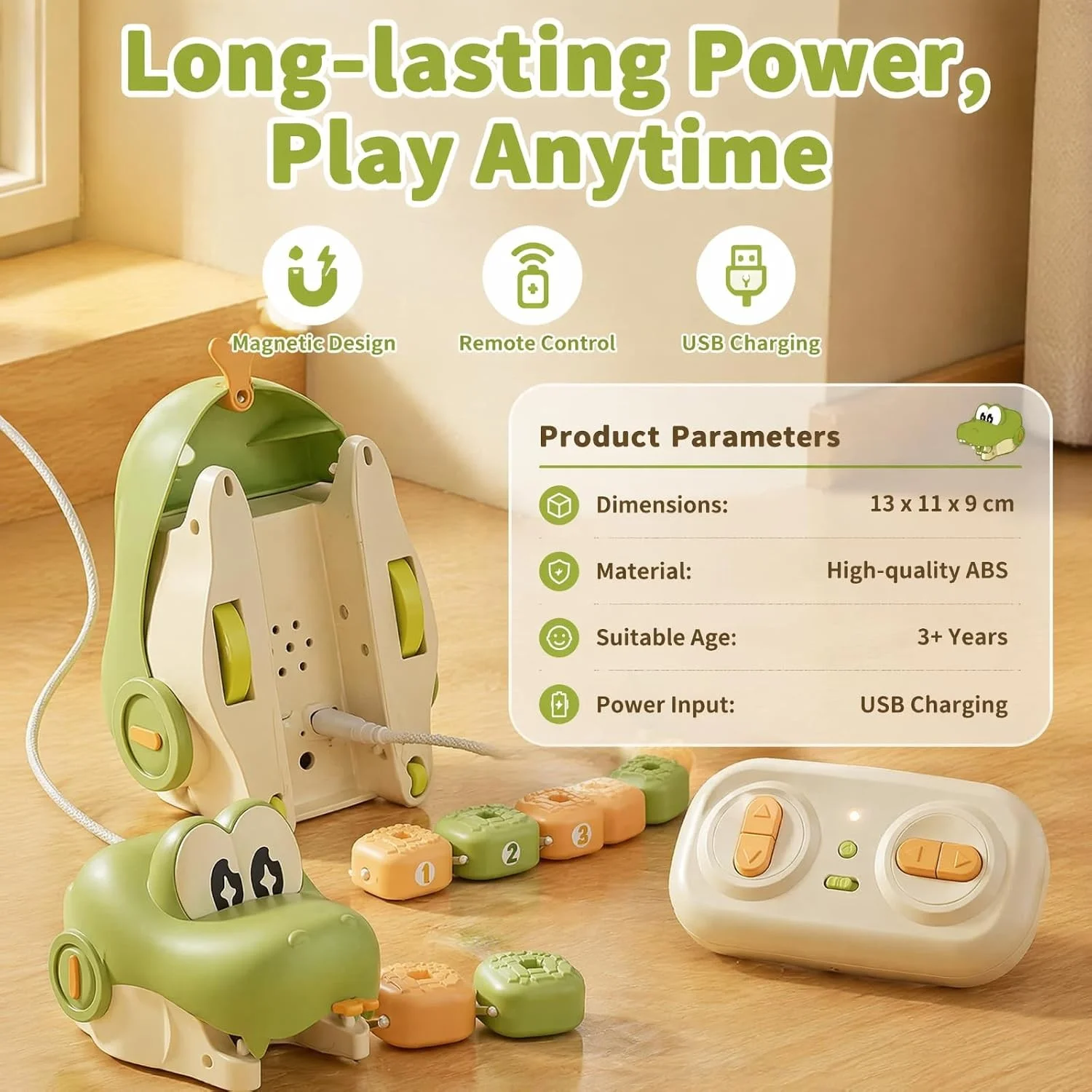 Remote Control Greedy Snake Toy - RC Snake with 14500/500mAh Lithium Battery, Flexible Body, Novelty Gift for Kids - KT216104 view 6