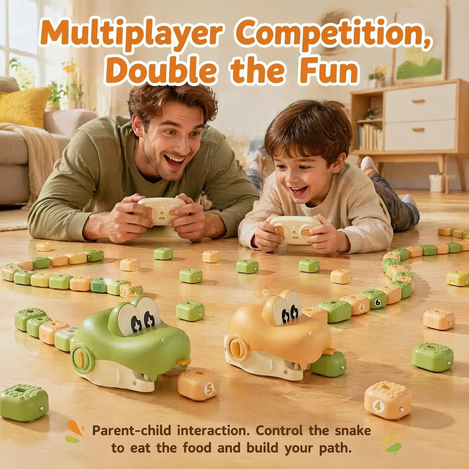 Remote Control Greedy Snake Toy - RC Snake with 14500/500mAh Lithium Battery, Flexible Body, Novelty Gift for Kids - KT216104 view 7