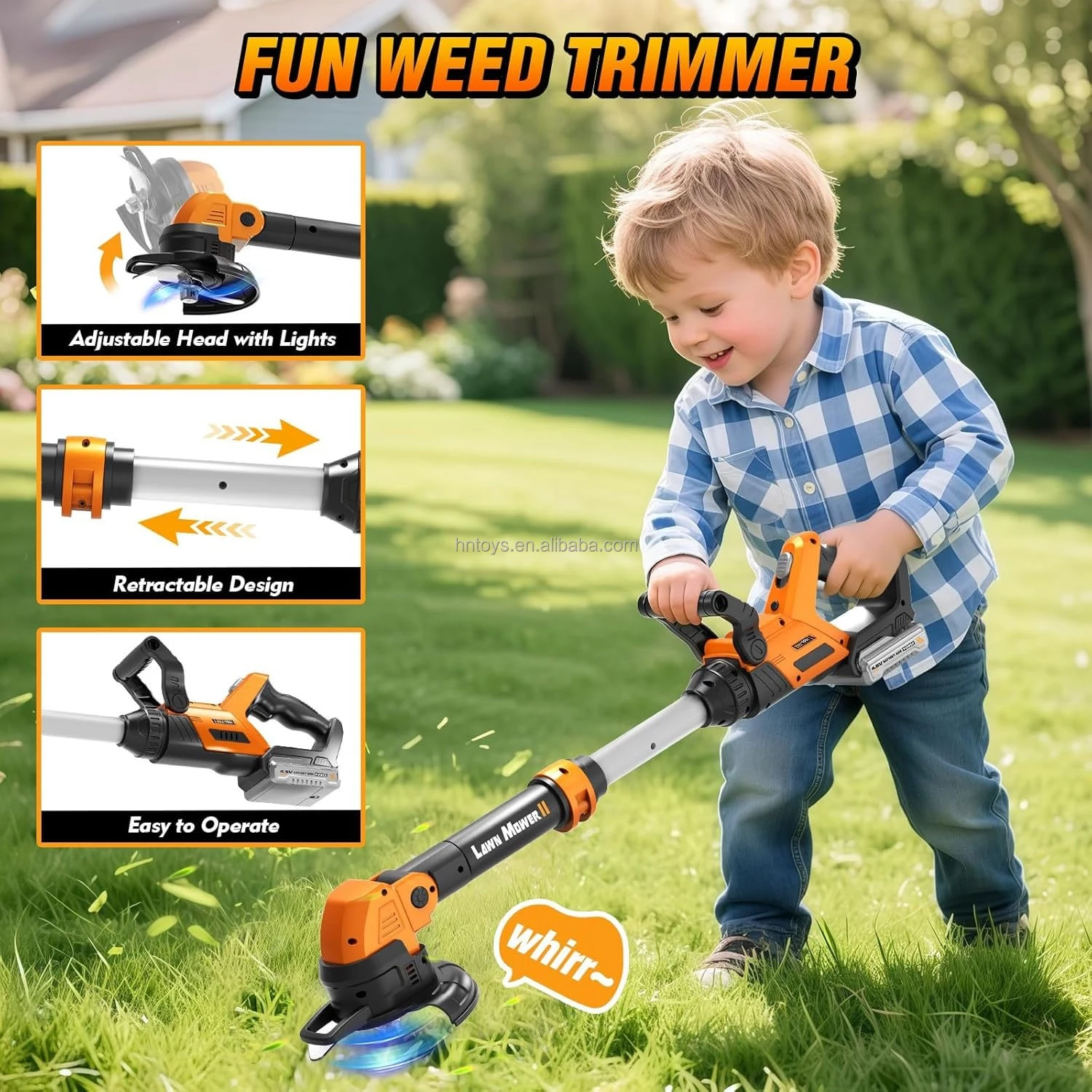 3-in-1 Power Garden Tools Set for Kids - Toy Lawn Mower Blower & Hedge Trimmer, Educational Role Play Gift - KT216108 view 3