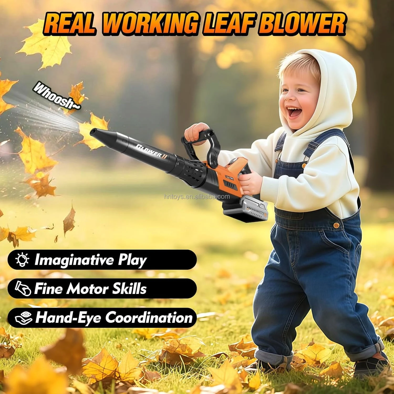 3-in-1 Power Garden Tools Set for Kids - Toy Lawn Mower Blower & Hedge Trimmer, Educational Role Play Gift - KT216108 view 5